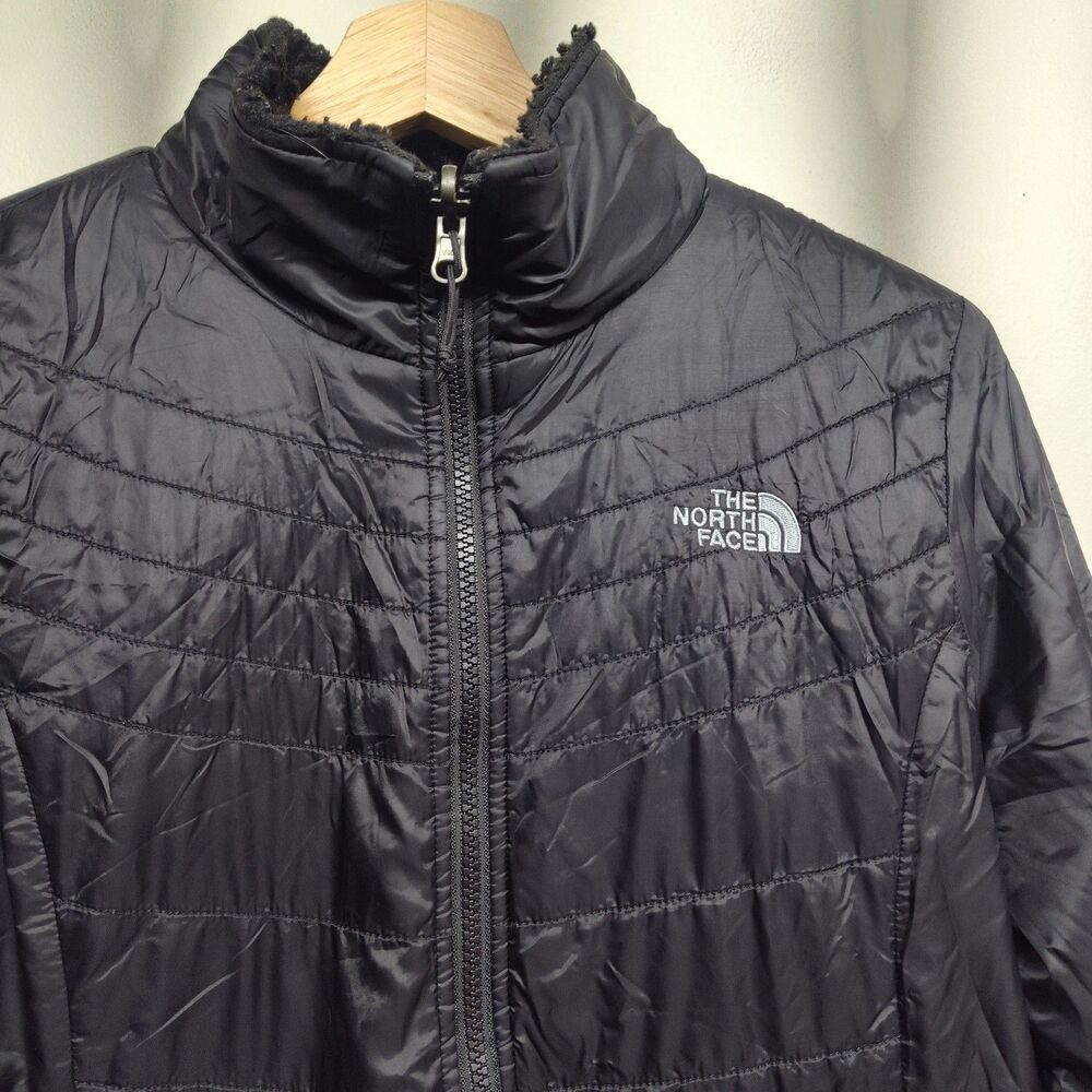 The North Face Coat Jacket Women S Black Faux Fur Lining Full Zip Outdoor Winter